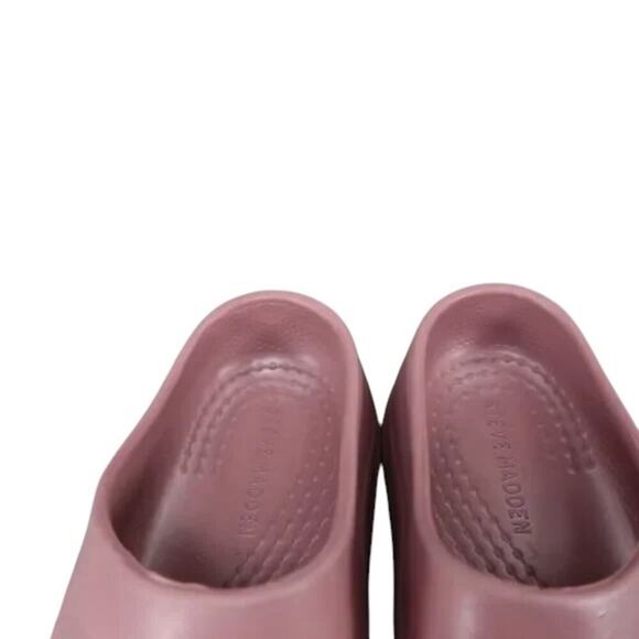 Steve Madden Shoes Women 9 Clog Slip On Scuff Mauve Comfort Rubber Casual Trendy - Picture 5 of 11